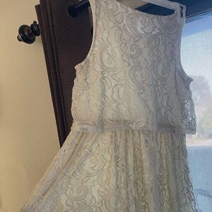 Xhilaration White and Gold Kids Dress